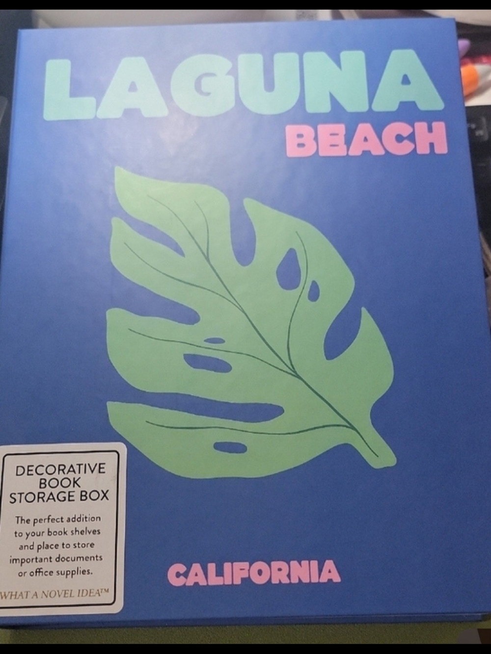 Laguna Beach Decorative Book Storage Box - Blue & Mint